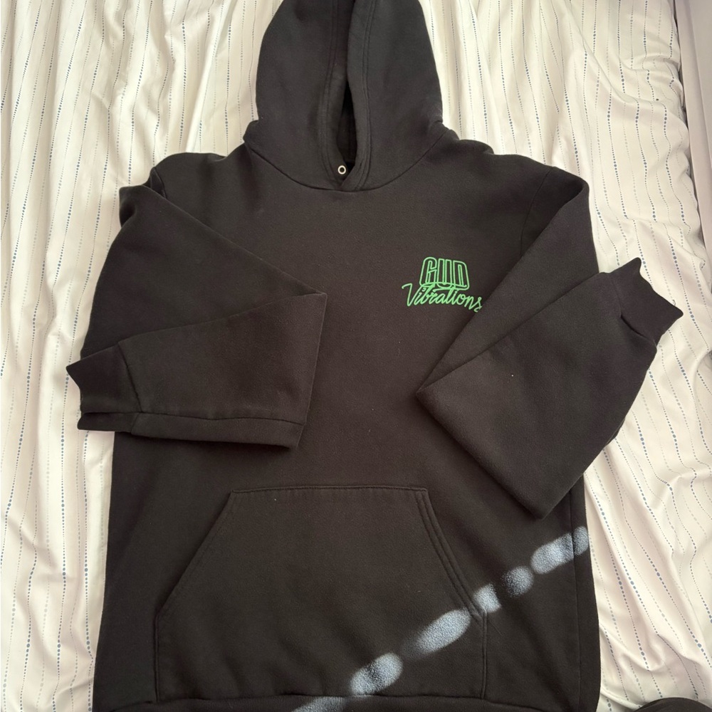 Black Hoodie with Green Logo